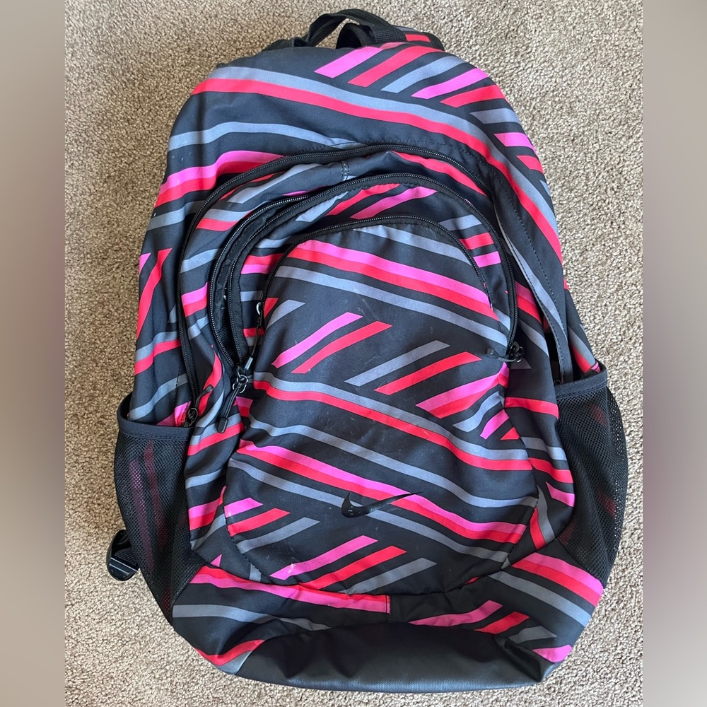 Nike Black and Pink Backpack